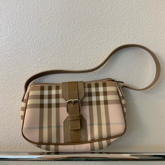 Burberry pink and tan small purse. - Picture 2 of 3
